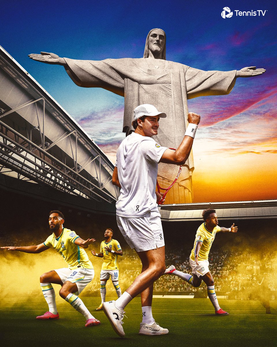 TennisTV's tweet photo. AQUI É BRASIL 🎾🇧🇷⚽️

A great day for Brazilian sport! https://t.co/ZeUufxgZmz
