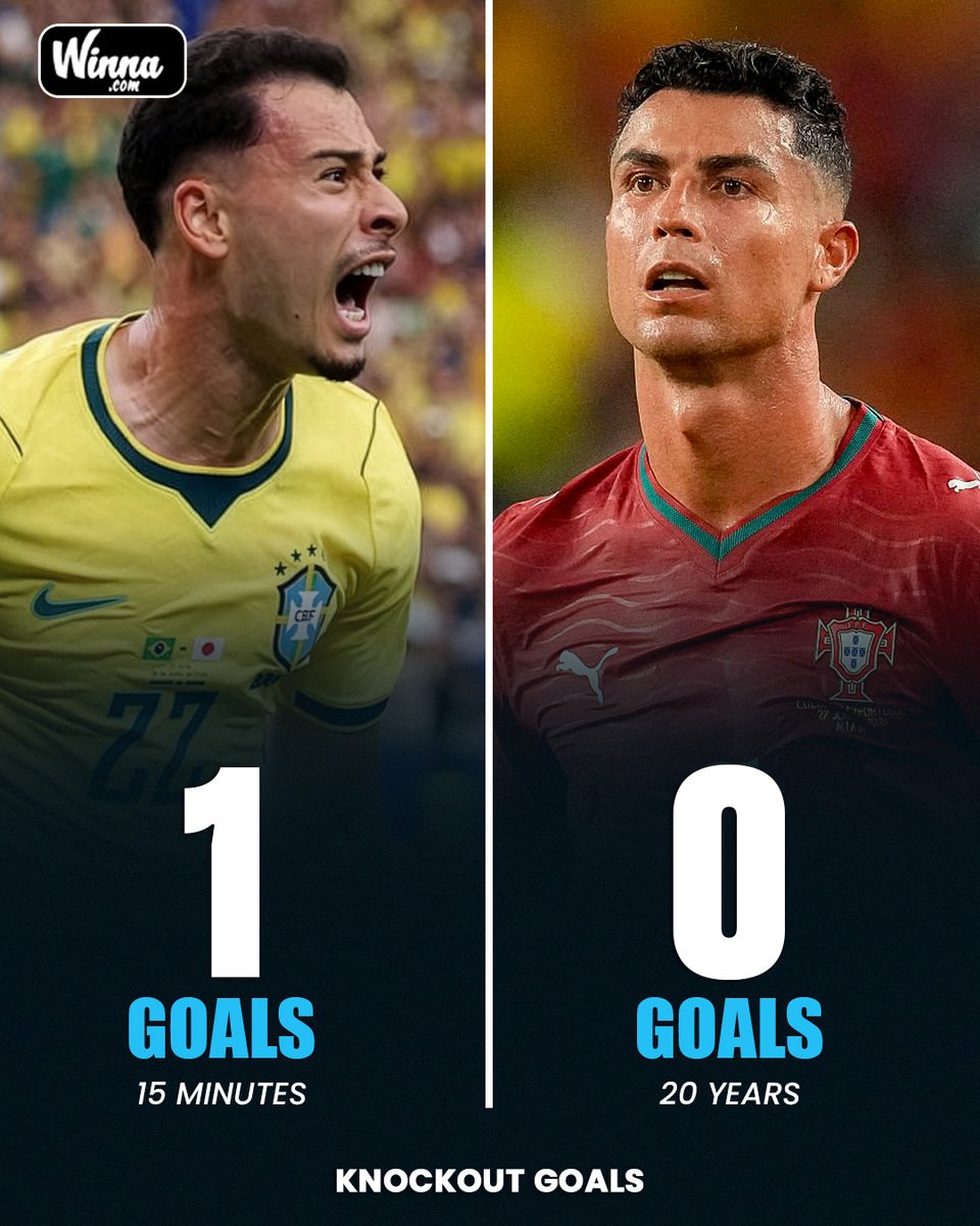 WinnaFC's tweet photo. 🚨| CRAZY STAT: Martinelli achieved in 15 minutes what Ronaldo couldn't in his 20 years World Cup knockout career.😳 https://t.co/Un3SDWrkYr