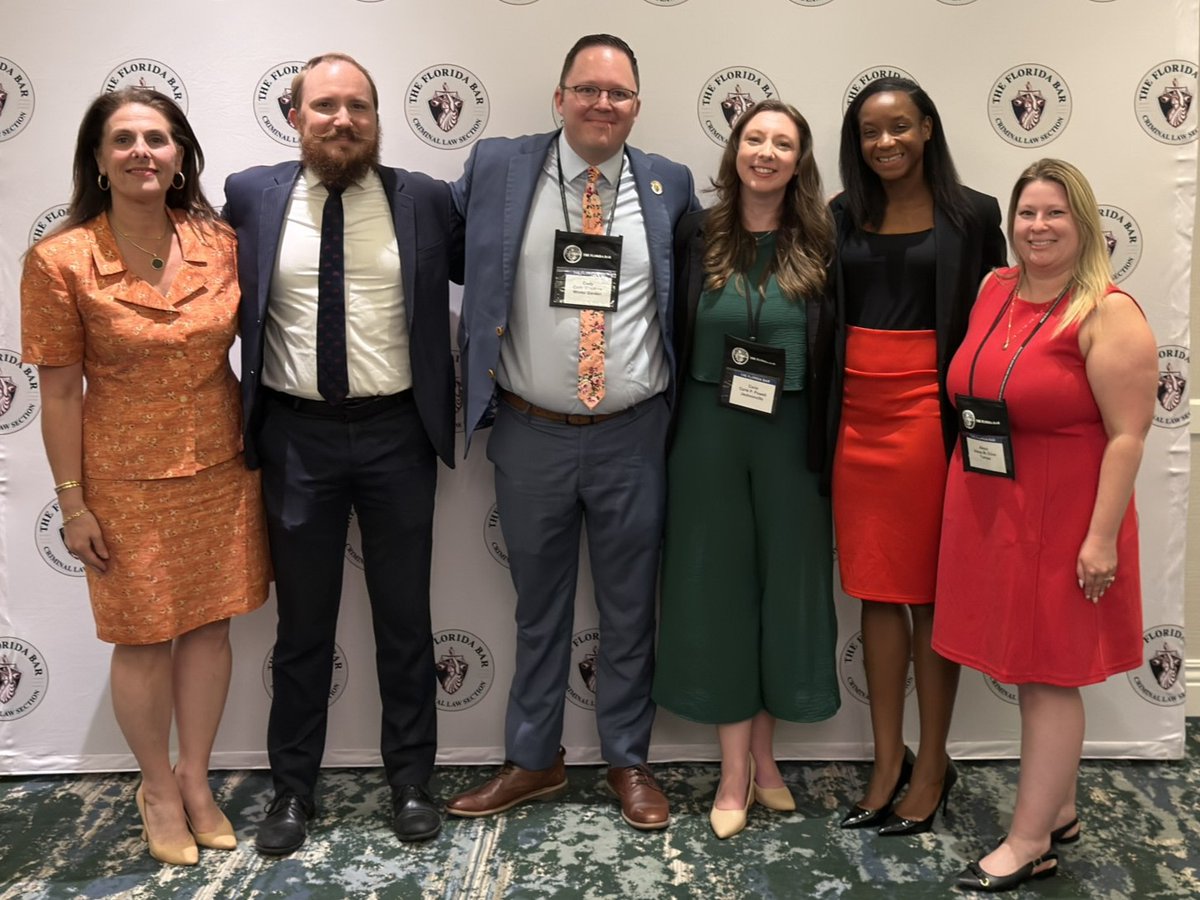 floridabarcls's tweet photo. Congrats to the Criminal Law Section's 2026 Fellows! 👏 

L–R: 2025–26 CLS Chair, the Hon. Tatiana Salvador, with Fellows Sean Werkheiser, Cody Vincitore, Corie Posey Powell, and Quannisha Allen, and Alexa Cline, Chair of the CLS Young Lawyers Committee. https://t.co/PPU9nanwQJ