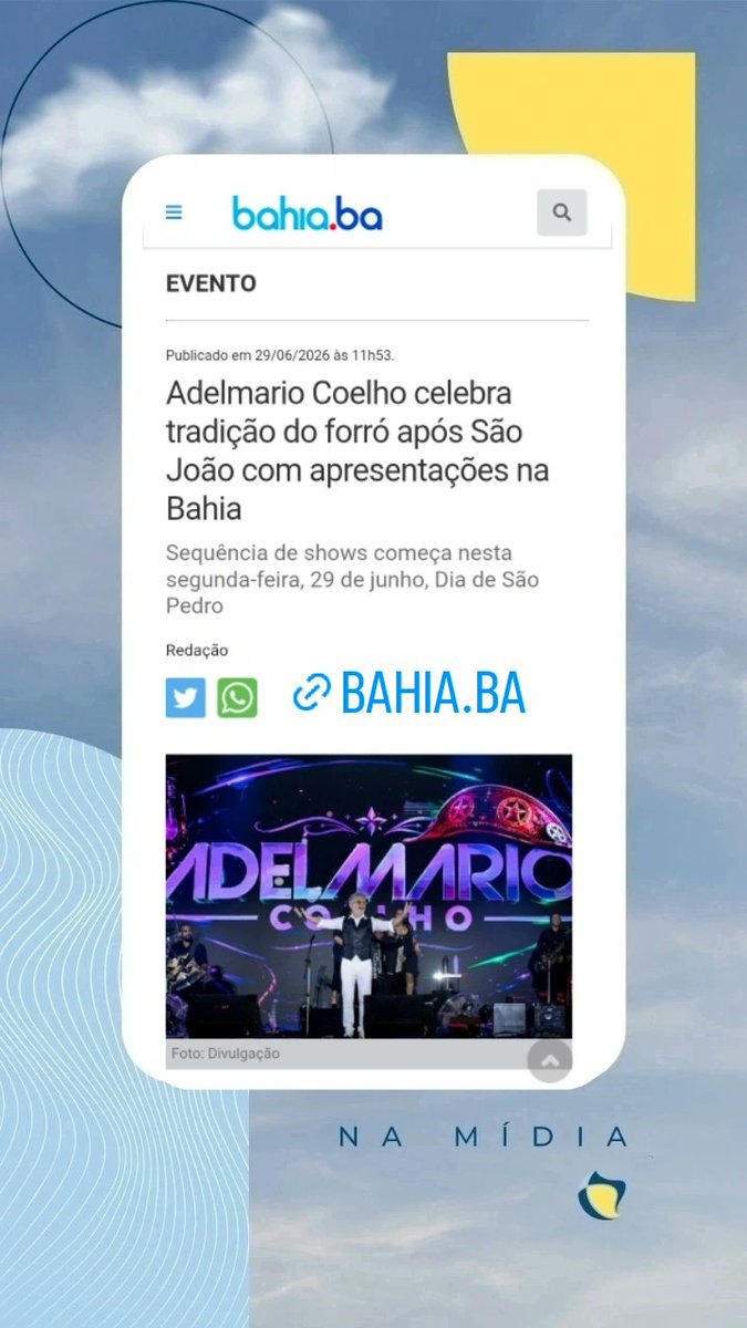 pipacomunicacao's tweet photo. Adelmario Coelho celebra tradição do forró após São João com apresentações na Bahia

#adelmariocoelho #musica #forro #agenda #bahia #assessoriapipa 

Leia: https://t.co/484bWQOA2d

@adelmariocoelho @pontoBA https://t.co/VSacxuoUe1