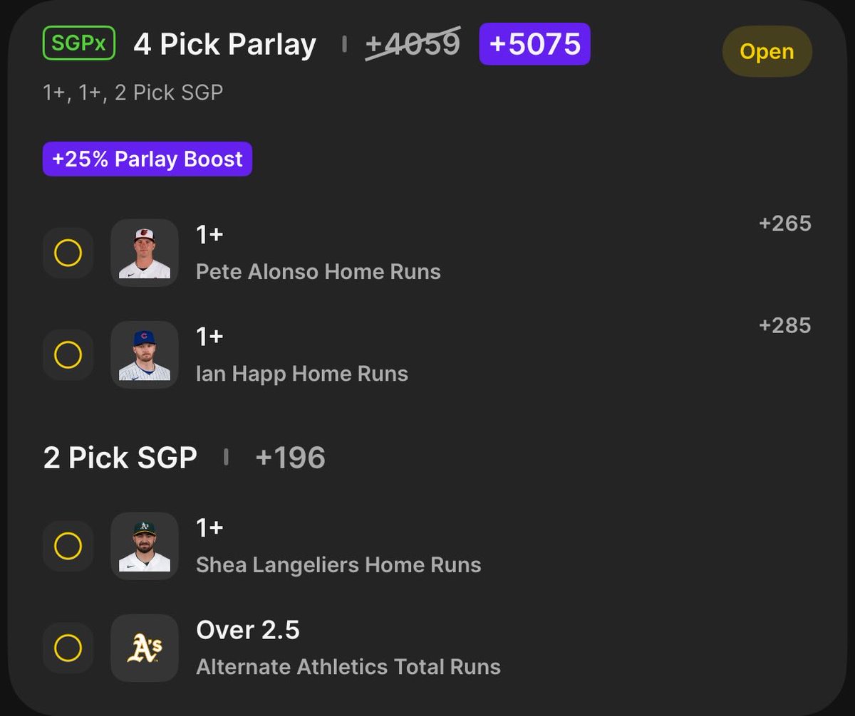 betteranalysis2's tweet photo. Homerun Parlay https://t.co/UgUVlYQ8j5