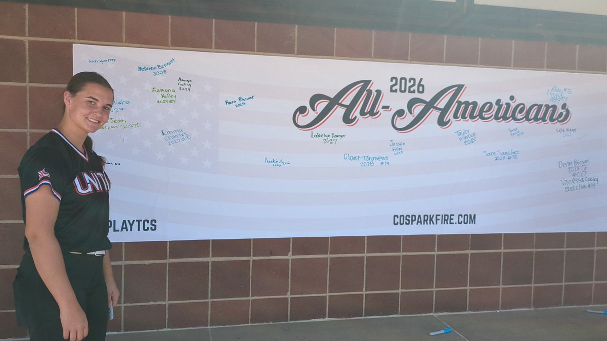 UnityPalmer2728's tweet photo. Our @2027emmac showed out at the Colorado Sparkler all-star games! Got herself a 💣 and an invite to the All-American All ⭐️ game!! You do not want to miss out on seeing this kid!!! #classof2027 #coloradosparkler #unitysoftball https://t.co/M00rY6alBV