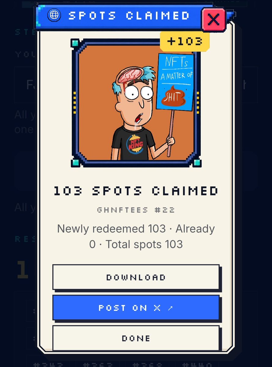 Michaelsol1776's tweet photo. I claim my 103 spots🗽🗽🗽 https://t.co/d6T7ISPUTc