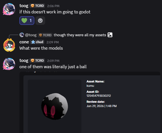 ConeRBLX's tweet photo. Roblox ACCOUNT DELETED me and another developer friend for an extremely vague reason on a 3 year old game I left years ago... I've been seeing various people get account deleted everywhere for no reason too... @Roblox https://t.co/UIn1xKbOEI