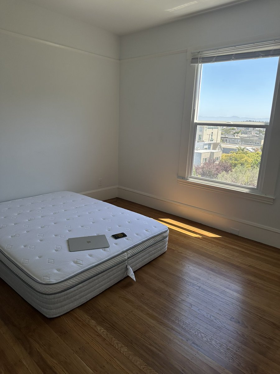 pdmcguckian's tweet photo. I just moved to SF, and I believe it's the law that I tweet this.

Founder mode, talent density, permanent underclass, city of builders, cracked engineers, compounding serendipity, etc. 

(I am getting a bed frame today) https://t.co/VPexkYkB9A