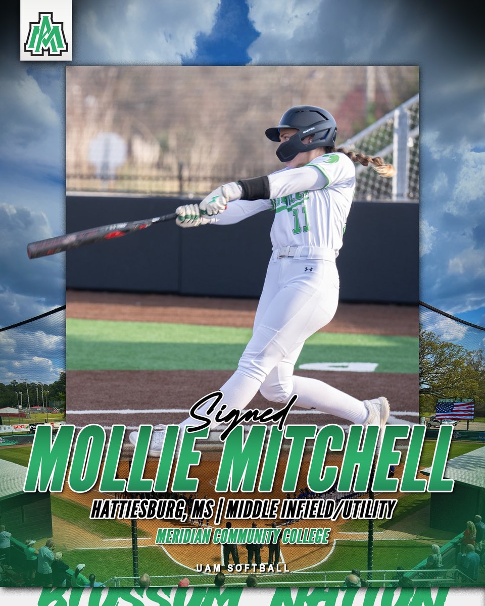 UAM_Softball's tweet photo. Welcome to Monticello, Mollie! 💚

#Signed | #BlossomNation https://t.co/X4WsUyQ7Ch