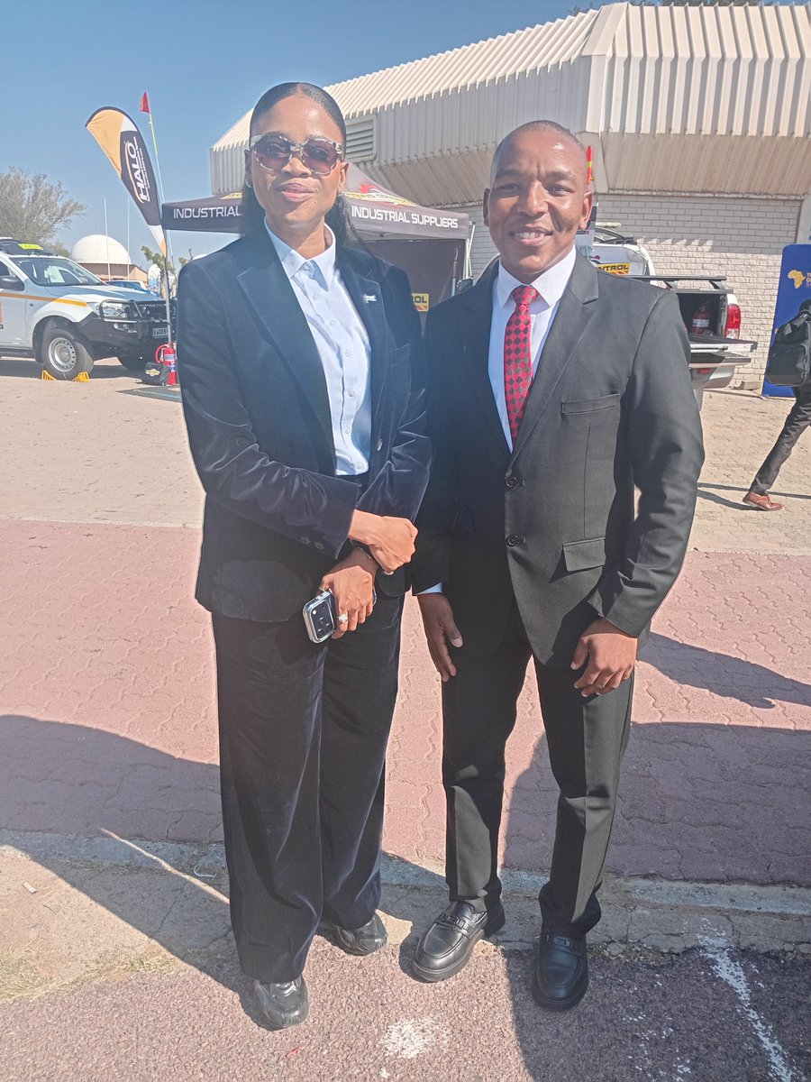 ThatoPiet3's tweet photo. With the Minister of Minerals and Energy Hon @BogoloKenewendo at the future of Mining Summit,A truly inspiring young leader whose work in economic diplomacy,sustainable development,trade,climate action and investment continues to position Botswana&amp;Africa for greater prosperity. https://t.co/FQNDPPkEuf