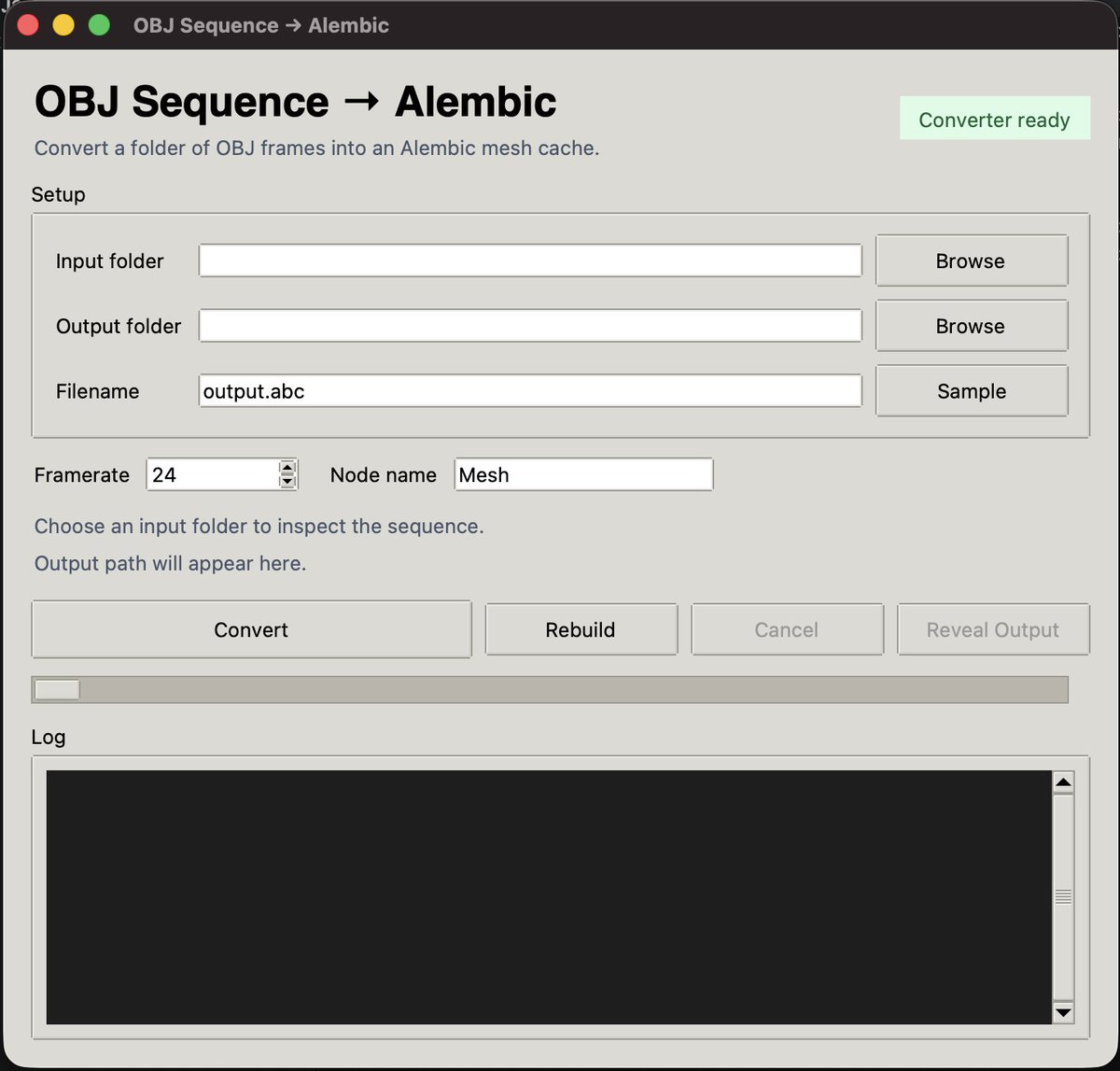 Doc_drune's tweet photo. Free macOS tool for converting OBJ sequences to Alembic

https://t.co/vhZa7q3dur

#3D #Alembic #Blender #Houdini #Maya #macOS https://t.co/XWgPKw5dof