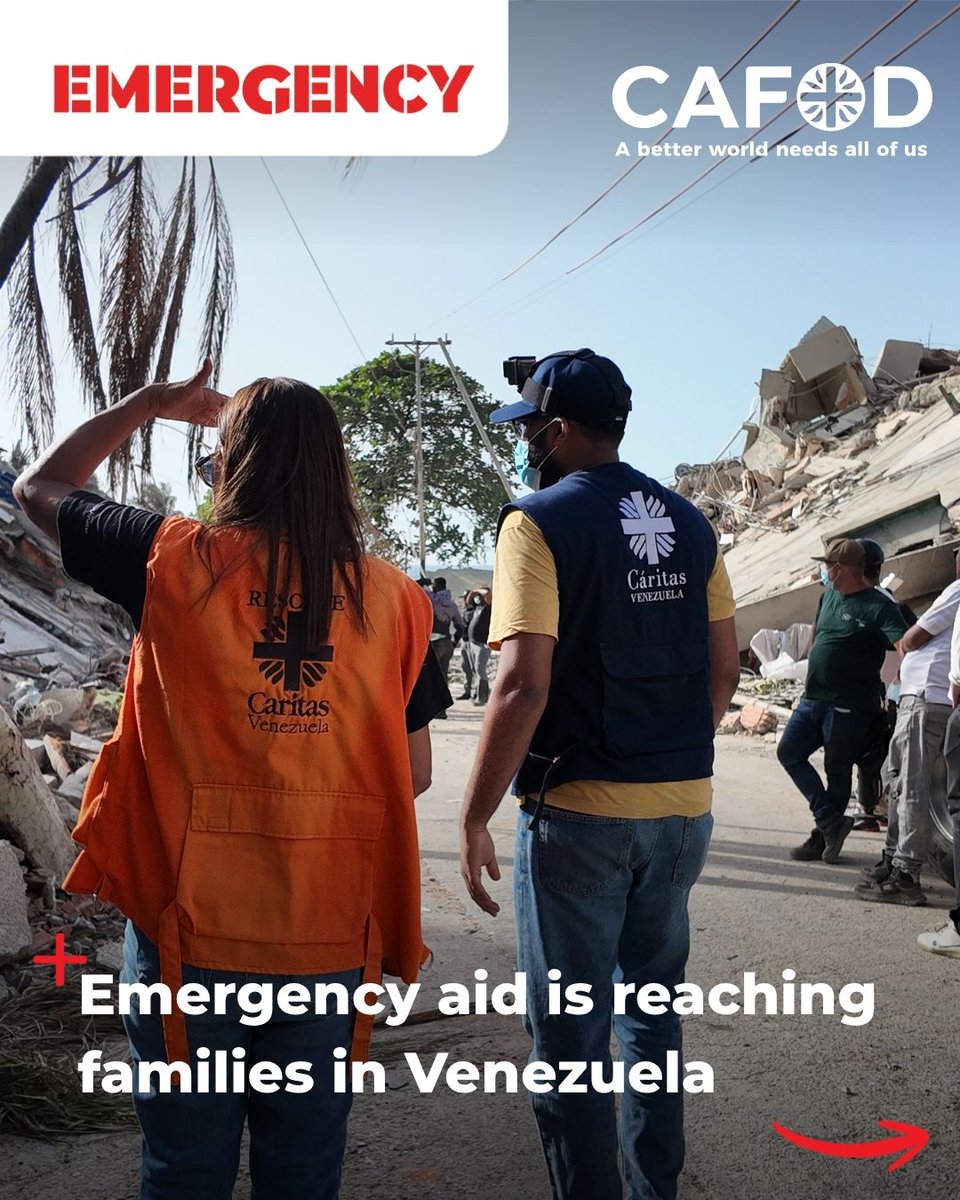 CAFOD's tweet photo. Our trusted Church partners in Venezuela are already helping earthquake survivors with emergency water, food and shelter. 

Our Venezuela Emergency Appeal 👉 https://t.co/qWX8tSR2dF https://t.co/8aHTCqZ9Lm