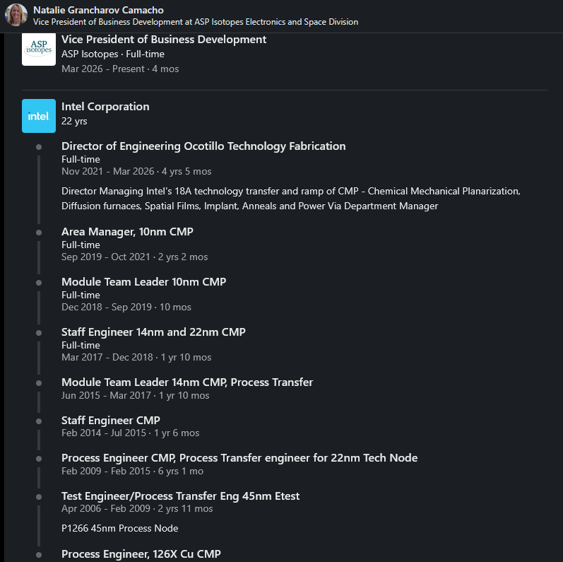 wakerife123's tweet photo. @SemiAnalysis_ Any thoughts on Si-28 for non-quantum applications? Only commercial producer in form of silane $ASPI anticipated to supply $INTC. +150% thermal conductivity when converted to nanowires for transistors. Recently visited Taiwan &amp; just hired ex-Intel director of engineering for 18a https://t.co/iciKWMqUa3