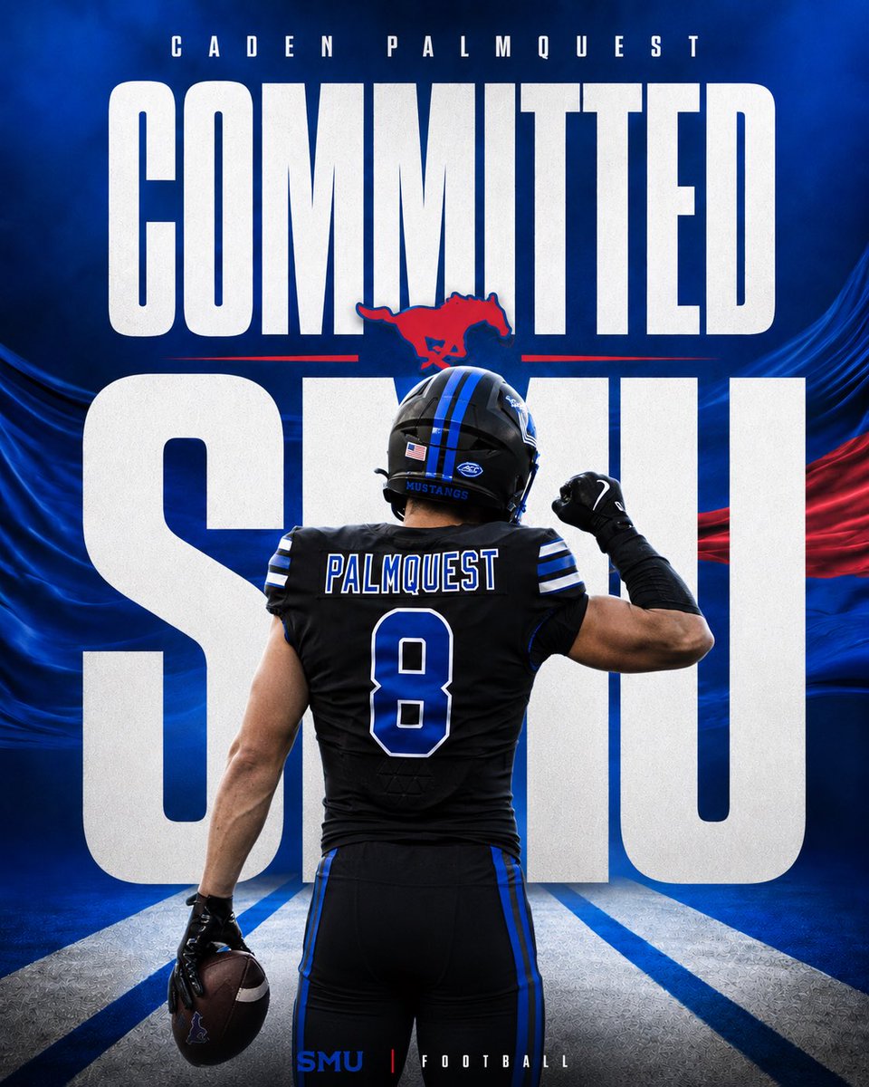 CadenPalmquest's tweet photo. After many conversations with my family and coaches, I am thrilled to announce that I will be continuing my football career at SMU!  From the very first interaction with the Coaches they made me a priority.  The culture, the family they’ve built, and the opportunity to make an impact at the TE position made SMU the perfect fit for me.  Grateful to every School and Coach that recruited me.  God is so good!  Dallas, I’m on my way! 🐎🆙 #GoMustangs!
@RecruitAledo @AledoHFC @SMUFB @rhettlashlee @coachrdodge @_ParkerStone @JayMarch @jose_soria99 @BrandonHuffman @Rivals @247recruiting @SMUMustangsOn3 @On3 @BillyEmbody 
@LoneStarPrepsTX @PrepRedzoneTX @HeathEvans44