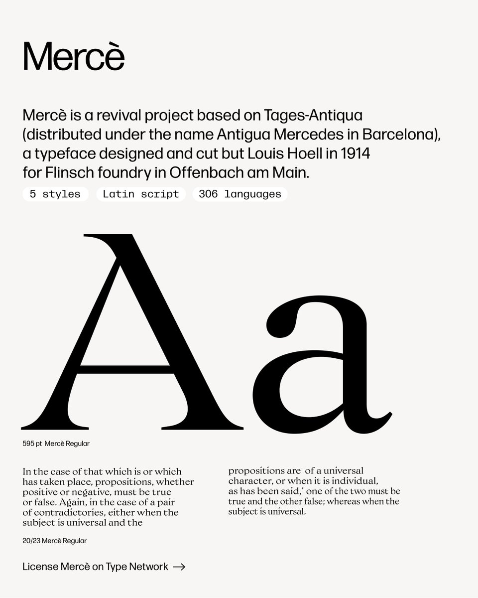 TypeNetwork's tweet photo. Now on Type Network: Typerepublic. Since 2003, the Barcelona-based foundry has created thoughtful typefaces that connect modern design with local cultural heritage.👉 Discover and license Typerepublic fonts at https://t.co/xnRltzZEpe https://t.co/dPC9t9Q3Mk
