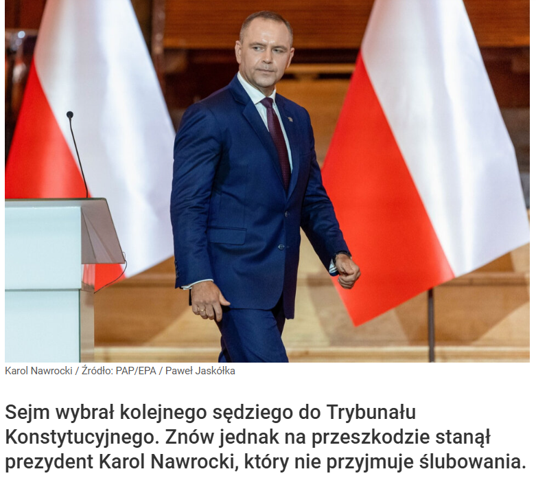 GregParis75017's tweet photo. - Jak tak dalej pójdzie to uważam że obywatele powinni zastosować wprost art 4. Konstytucji Rezczpospolitej Polskiej! Albo uznać Nawrockiego za niezdolnego do sprawowania urzędu! Koniec kropka! 
- Nawrocki znowu nie odbiera ślubowania od legalnie wybranego sędziego Trynunalu Konstytucyjnego!
- To jest istna polityczna samowolka!
* Skandal! Dość tego cyrku! 😡