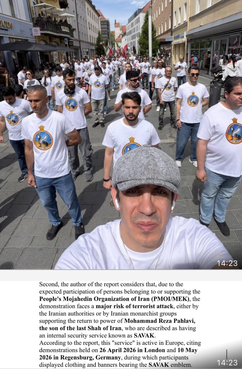 DavidMWeissman's tweet photo. Why is the Dutch Tweede Kamer's Foreign Affairs Committee hosting the son of the Shah, Reza Pahlavi? His claims about secular democracy pale considering that his supporters openly intimidate critics and wear the insignia of SAVAK; the Shah’s notorious secret police.

Platforming this movement without addressing these actions feels like a betrayal of Europe's democratic values.