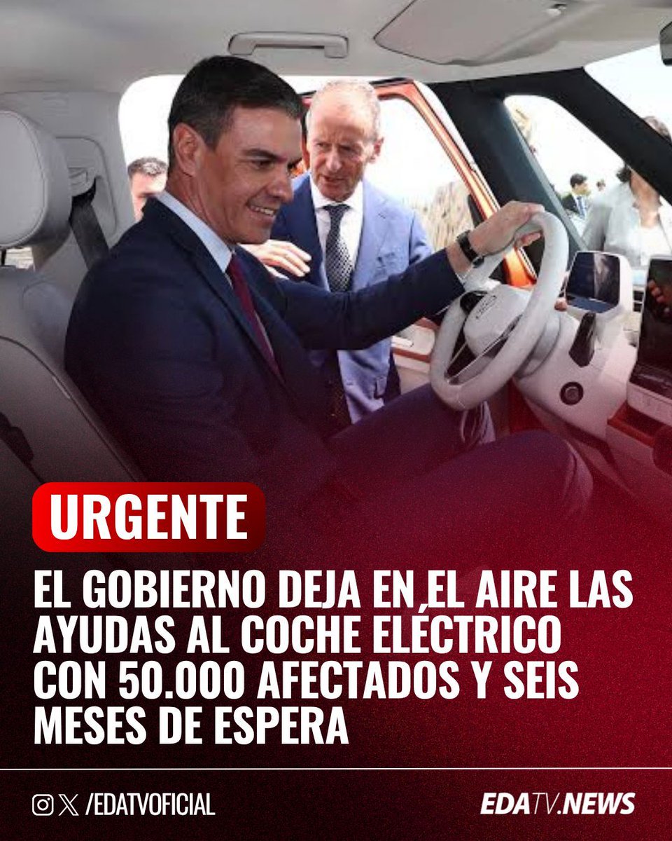 edatvoficial's tweet photo. ‼️🇪🇸 | El Gobierno de Sánchez deja en el aire las ayudas al coche eléctrico y el sector alerta de 50.000 afectados. El Plan Auto+ acumula seis meses de espera y reduce la dotación respecto al año anterior. https://t.co/PWib26SmQy