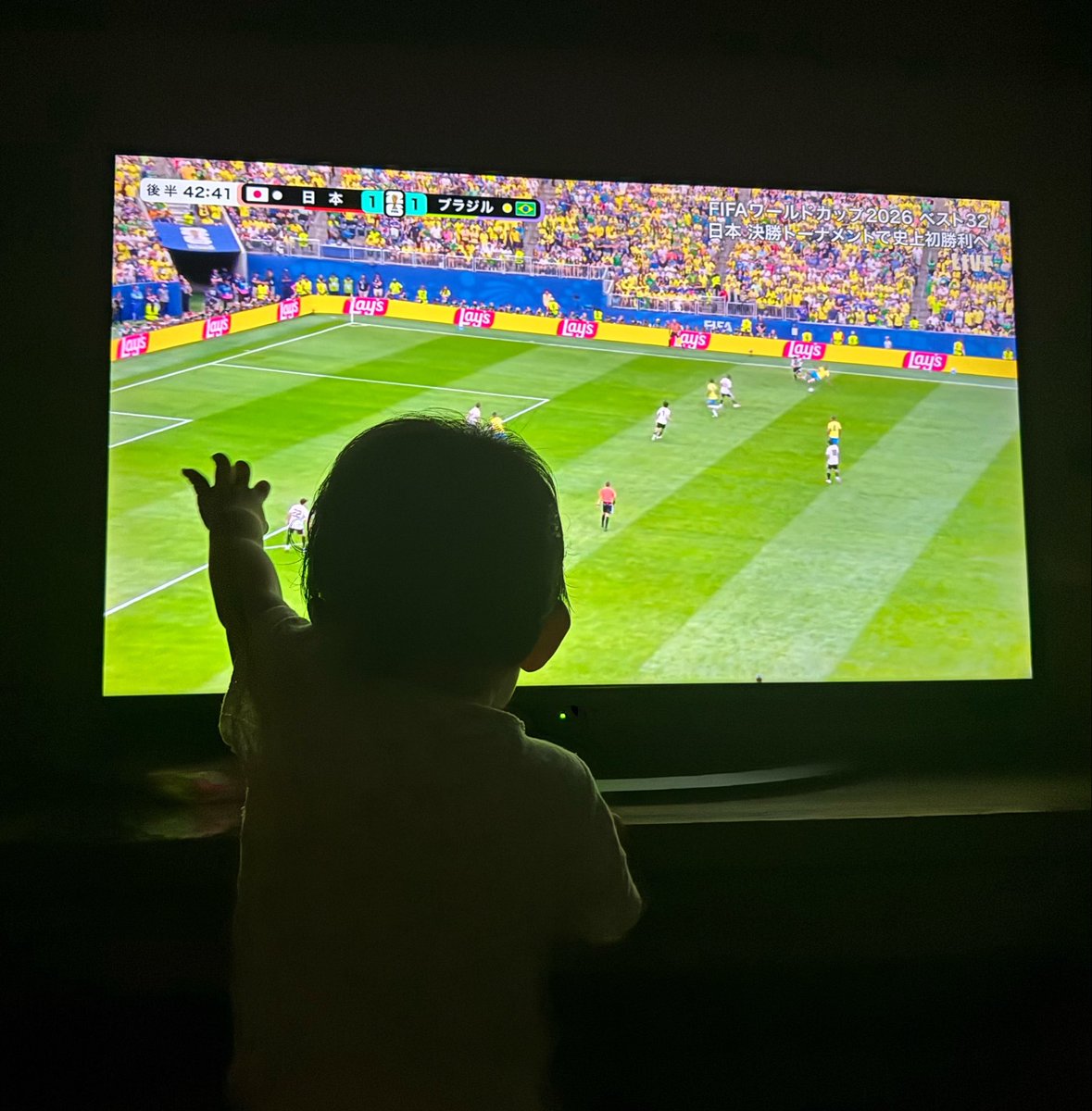 151___pokemon's tweet photo. サッカーに大興奮娘でした⚽️

ブラジル戦
お疲れ様でした🇧🇷🇯🇵 https://t.co/kVLgdomyfX