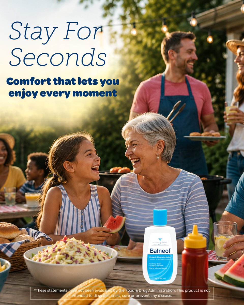 HelloBalneol's tweet photo. Good food. Great company. Summer memories worth staying for. ☀️🍉
Comfort helps you enjoy every moment—from the first bite to seconds.
#Balneol #ComfortForLife #StayForSeconds #SummerBBQ https://t.co/rrOw80UPoi