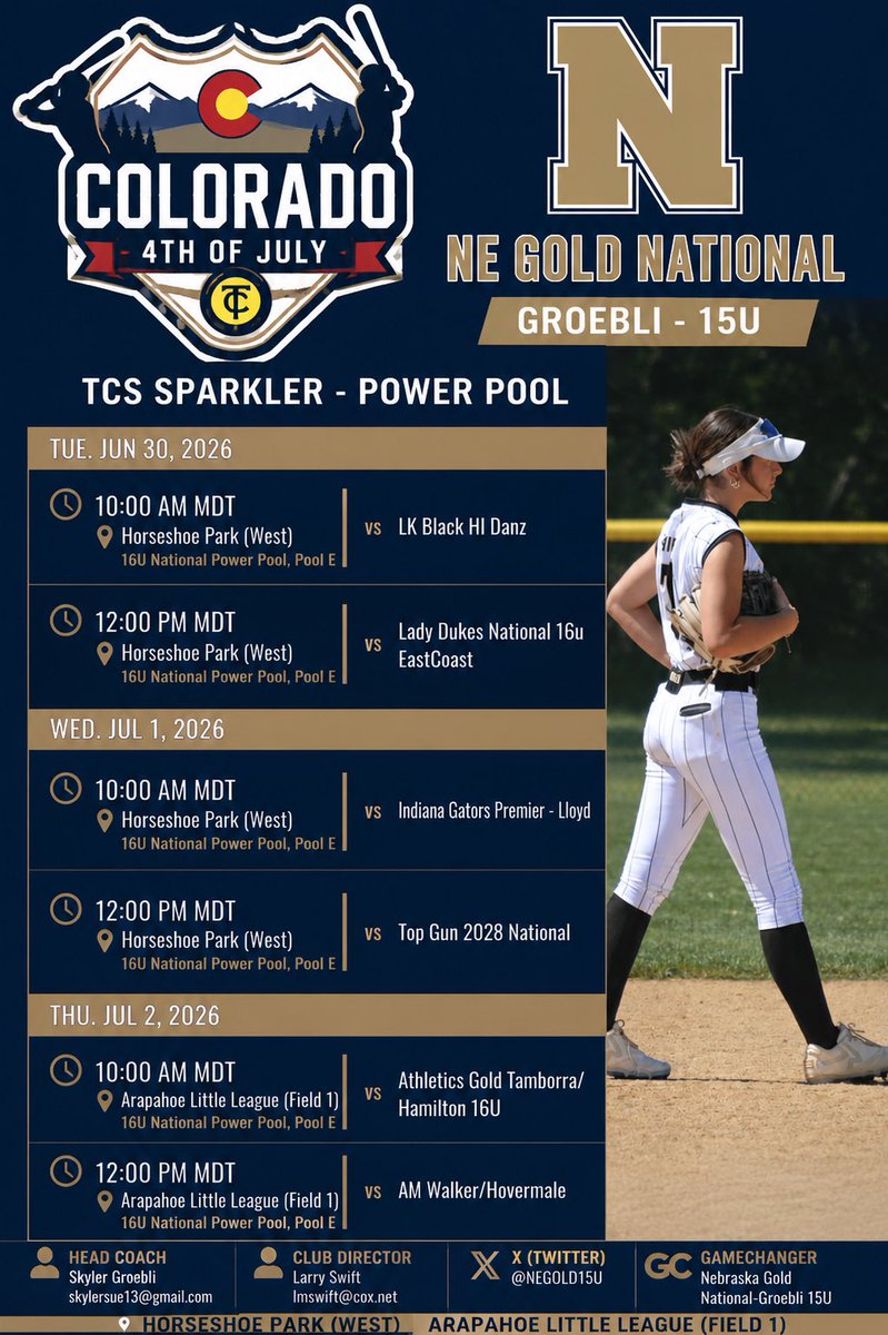 brooklynwhidds's tweet photo. Super excited for a busy Sparkler week! Games schedule and Workout info below⬇️, would love to see you there. @NebraskaGold @NEGOLD15U https://t.co/gCgwnT2agn