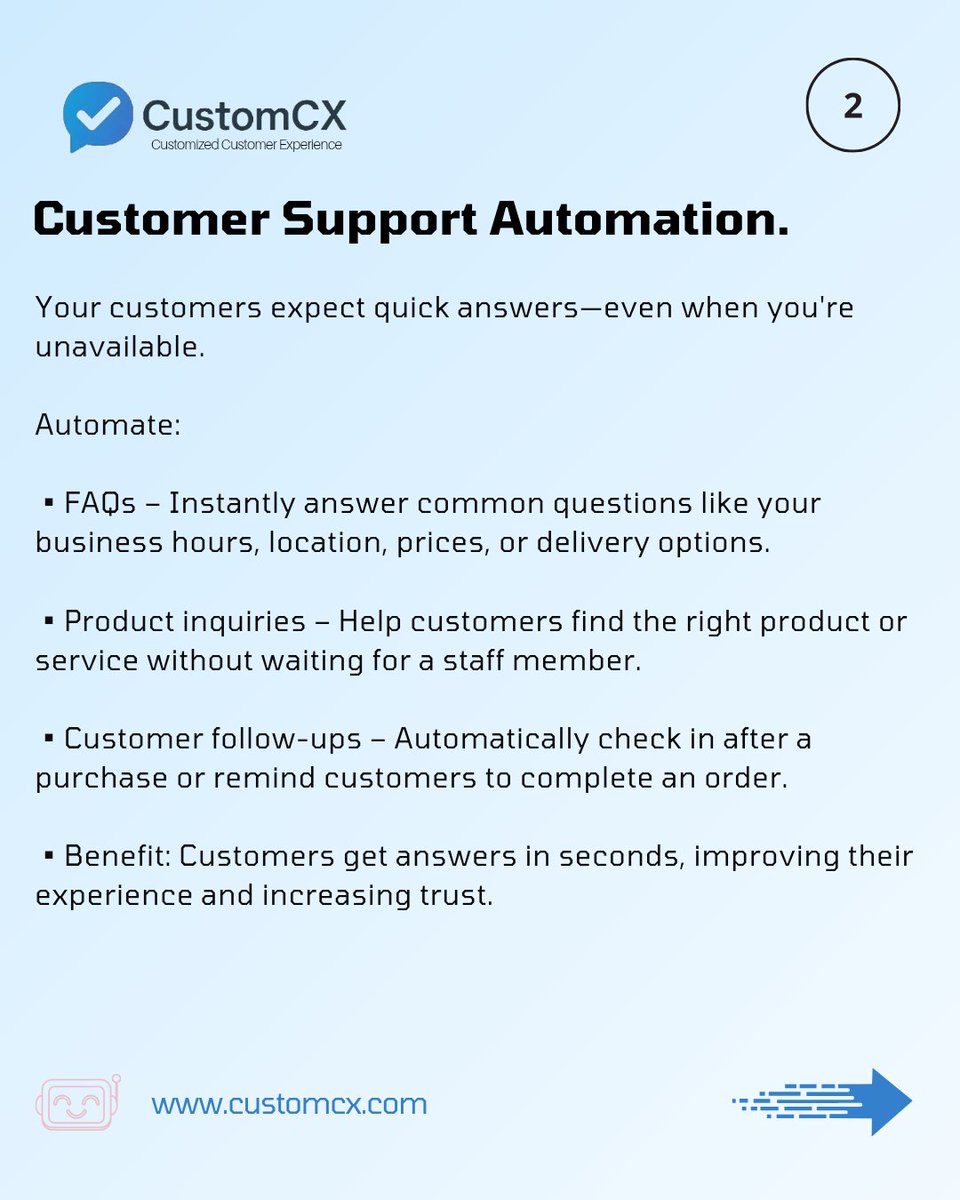 CustomCx's tweet photo. This is the power of business automation.

#BusinessAutomation #ArtificialIntelligence #KenyaBusiness #SMEs #BusinessGrowth #DigitalTransformation #WhatsAppAutomation #CustomerExperience #Entrepreneurship #AIforBusiness #SmallBusiness #Productivity #CustomCX https://t.co/2S6LHWmr2V