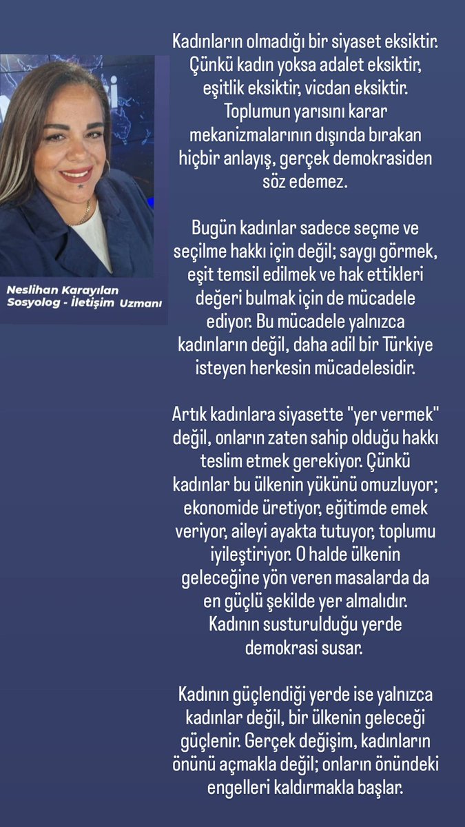 nesliceden's tweet photo. #kadın #siyaset #demokrasi #adalet https://t.co/uv5oleMaZF