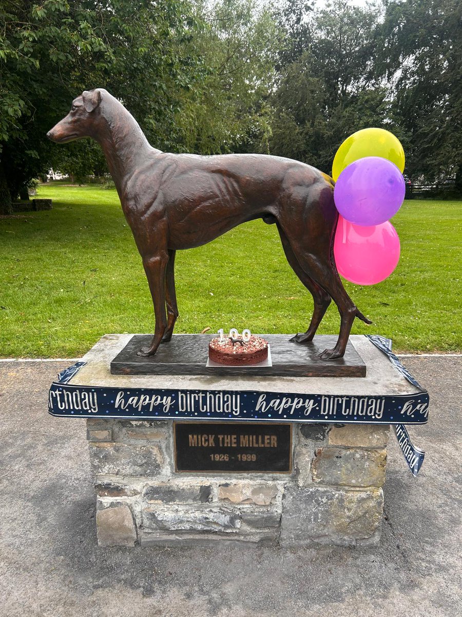 _MickTheMiller's tweet photo. Today the Mick The Miller Commemoration Committee in Killeigh, Co Offaly celebrated his 100th birthday. He was born  on this day 1926. https://t.co/NBPqODZoQq
