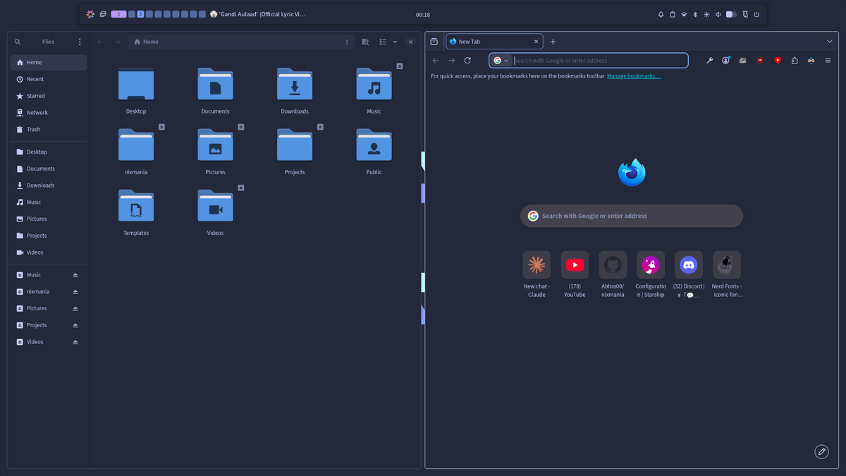 [nixmania] nixos+niri+noctalia with impermanance using preservation ...