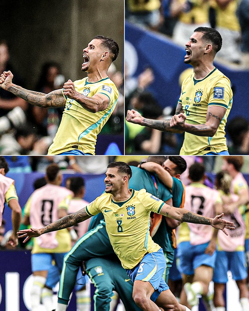 ESPNUK's tweet photo. Bruno Guimarães celebrating Gabriel Martinelli’s winner 🇧🇷 https://t.co/G7u1zWI5BR