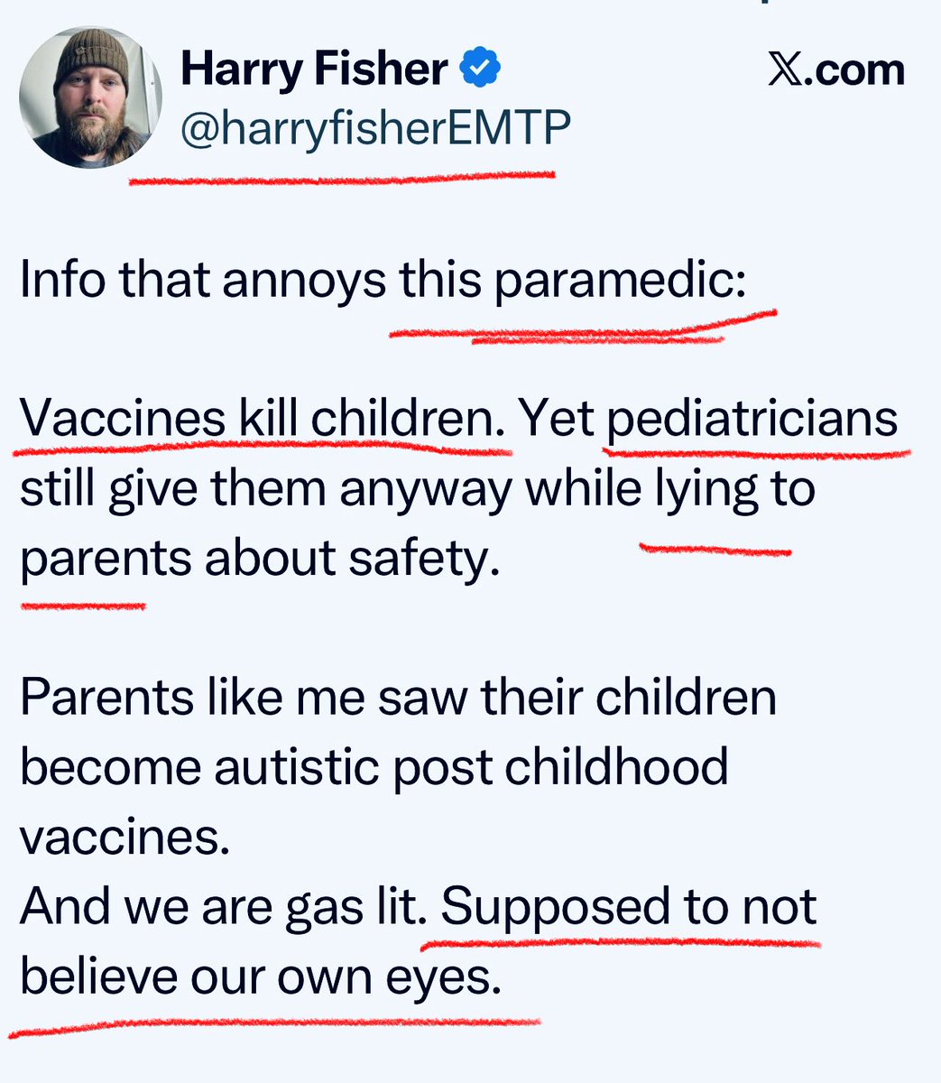 stopvaccinating's tweet photo. Pediatricians make their living by lying to parents day in and day out, killing and maiming infants for a paycheck and pathological control of our next generation. https://t.co/b5mbDxuf2M