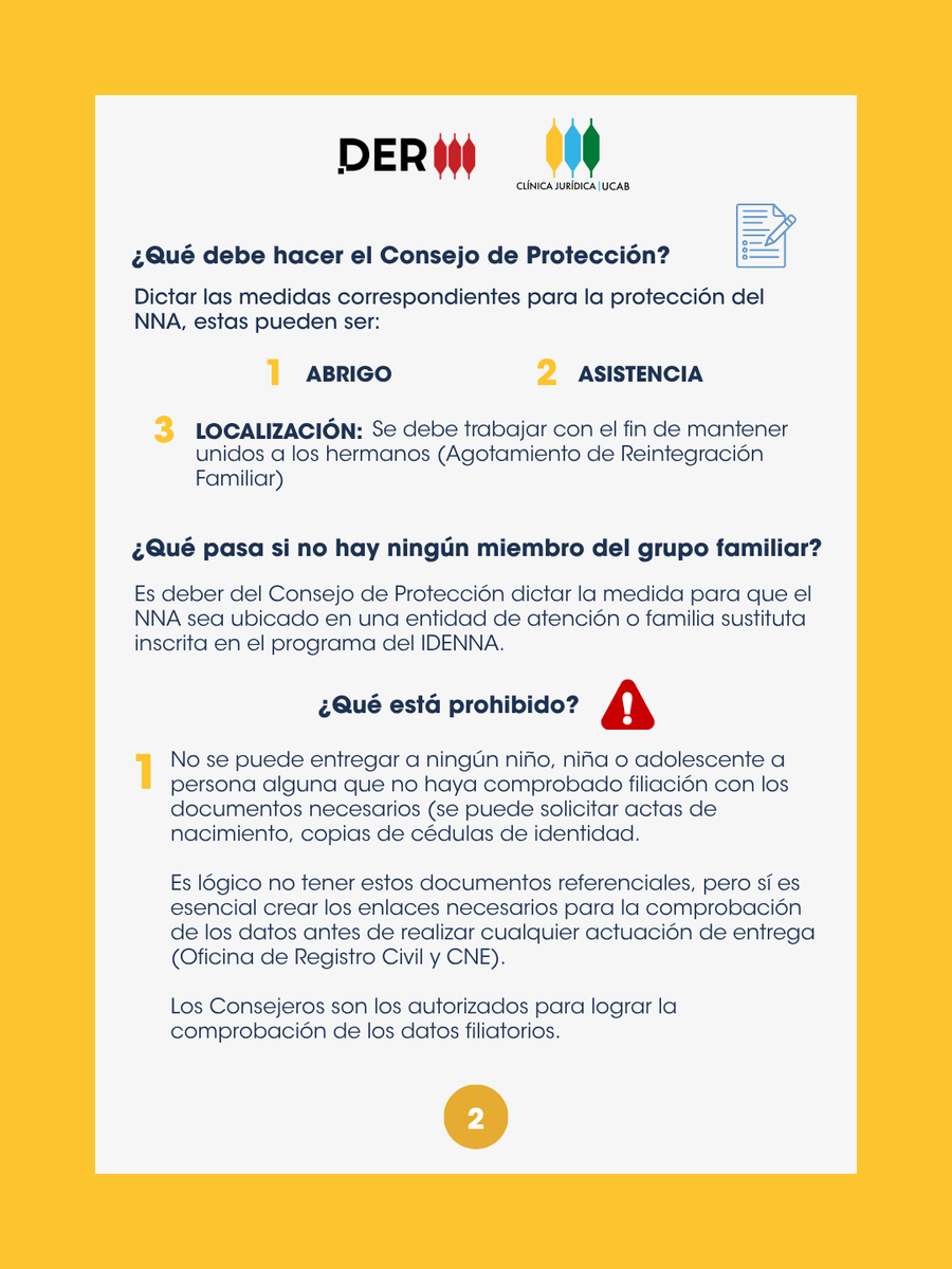 enlaucab's tweet photo. ¡Abre las imágenes!👇

Te presentamos la Ruta de Protección para NNA ante Desastres Naturales (Adaptación de Emergencia 2026).

Este es un valioso e indispensable aporte desarrollado por la Escuela de @DerechoUCAB y la Clínica Jurídica @CJuridicaUCAB.

El documento establece una guía legal y operativa clara para garantizar los derechos y el resguardo de los niños, niñas y adolescentes que queden separados de su núcleo familiar ante un terremoto o catástrofe natural.

Presenta de forma estructurada los órganos competentes, las medidas inmediatas, los mecanismos de excepción y los trámites posteriores necesarios para evitar el vacío jurídico y proteger a la infancia en contextos de emergencia.

Más detalles en📲https://t.co/D6uOHyGv8u