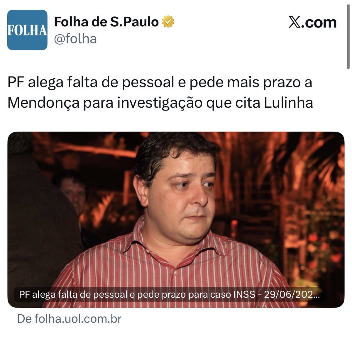 evandroratho's tweet photo. Pra prender idosos e invadir a casa de empresários por conta de emoji em grupo de whatsapp a PF tem gente de sobra, já para investigar o roubo dos aposentados falta pessoal, né? Conta outra... https://t.co/aatAGXQRZo