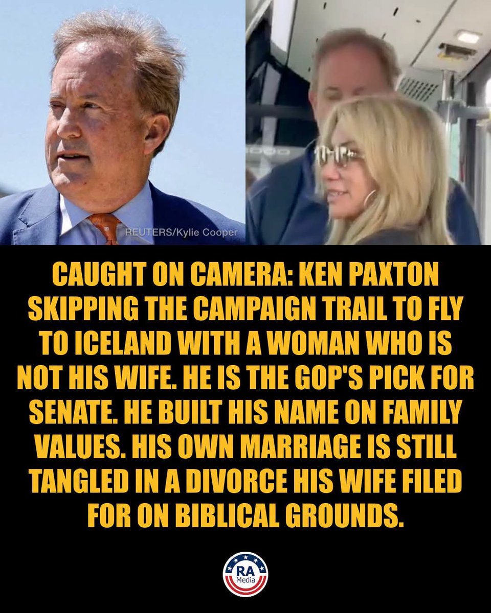 MarilynRautenb1's tweet photo. @KenPaxtonTX
#GOPFAMILYVALUES
#HypocrisyExposed
Republicans are the problem.
Republicans LIE about everything. https://t.co/DXEAiZ9g6o
