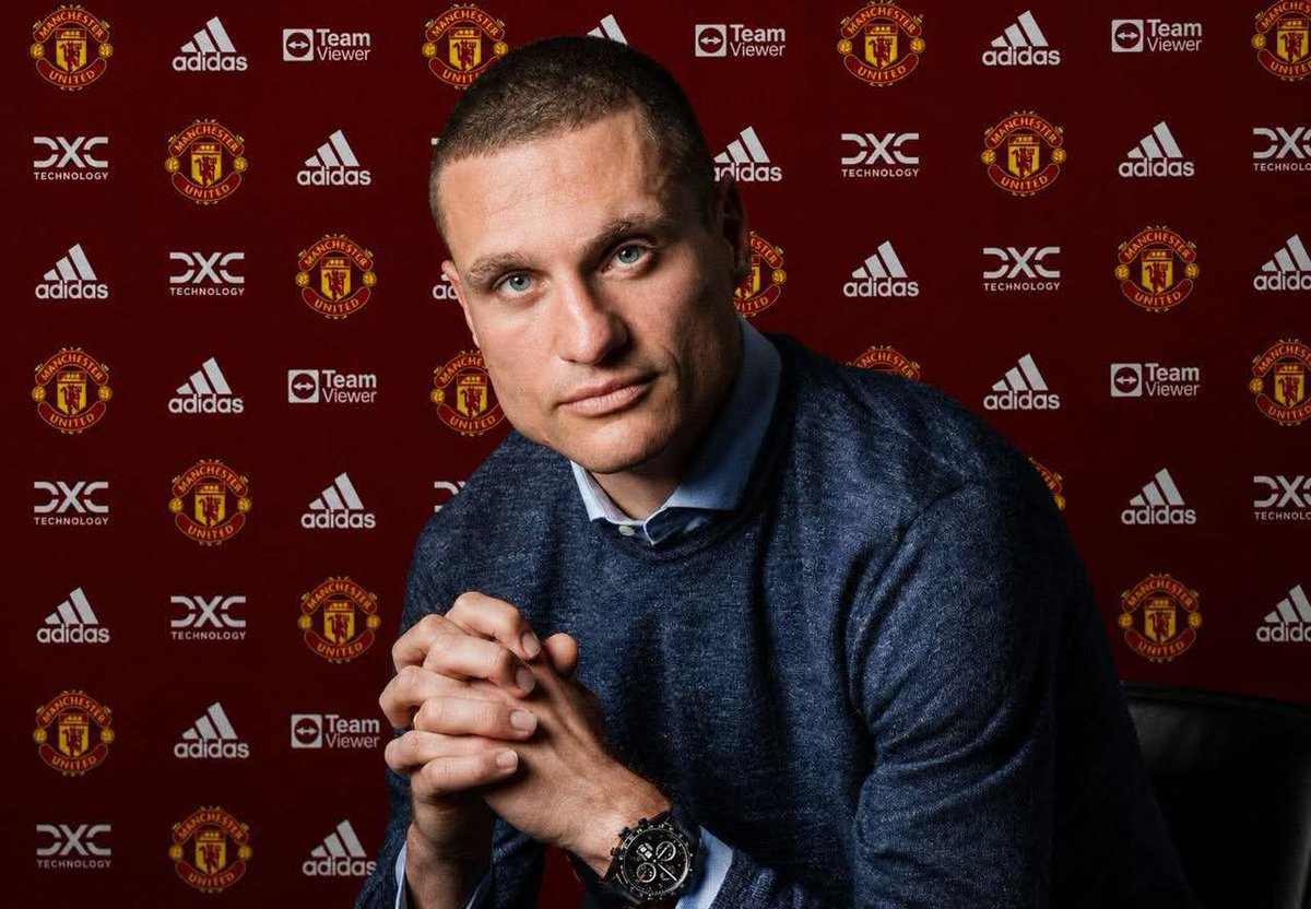 L07UTD's tweet photo. 🚨(🔴) 𝙊𝙁𝙁𝙄𝘾𝙄𝘼𝙇: Nemanja Vidić will join the Manchester United coaching staff ahead of the 2026/27 season.

 [@LaurenWhitwell] https://t.co/pUtWQa8Htj