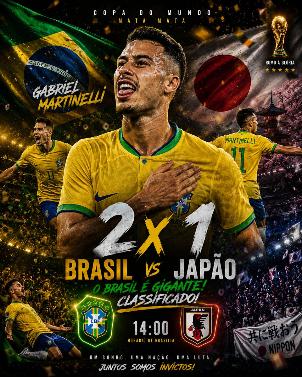 Footballce_665's tweet photo. 🇧🇷 O BRASIL ESTÁ NAS OITAVAS! 🔥💚💛
Com uma vitória por 2x1 sobre o Japão, a Seleção segue viva na busca pelo hexa! ⭐🏆
Que venha o próximo desafio. O sonho continua!
#Copa2026 #Brasil #Hexa #SeleçãoBrasileira #WorldCup #Futebol https://t.co/KFww6YQAnP
