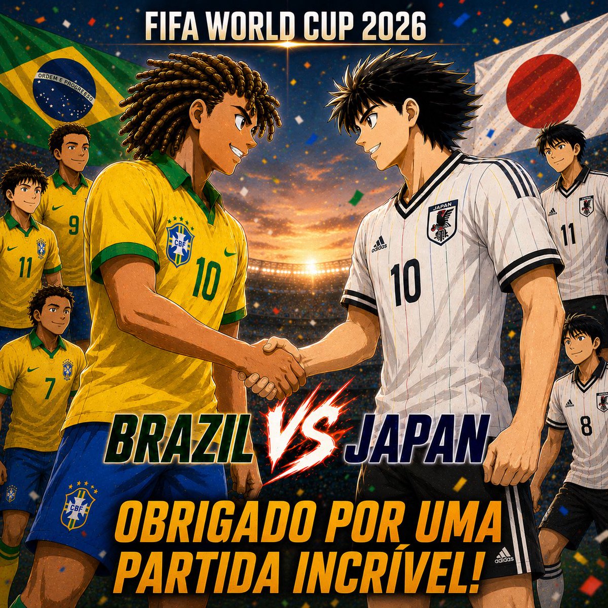 hokkori_buzz's tweet photo. To all my Brazilian friends 🇧🇷

Thank you so much for that wonderful match ✨

Even though Japan scored the first goal, you surpassed us in every way ,with your brilliant individual skills, smooth passes, perfect traps, and sharp shooting accuracy. We ended up losing 2-1 in the round of 16.

From now on, I’ll be cheering wholeheartedly for Brazil 💛

Please go and win that 6th ⭐️! We’re rooting for you 🤝🇯🇵

And to everyone from America and all around the world who supported us —
Thank you so much 🙏✨

From now on, I’ll be cheering for your countries too 💪🌍