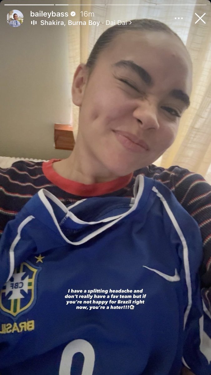 neytirisgroove's tweet photo. Bailey Bass celebrating Brazil’s win against Japan! https://t.co/npgcHdJ4Ir