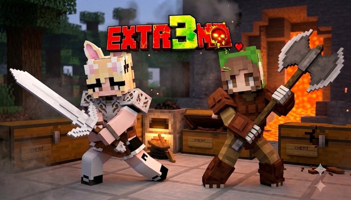 rts_020's tweet photo. Inicia el día 6 para Rivers y Ari 🫡🌷 en Minecraft Extr3mo ⚡ https://t.co/hnUCIzMdlm