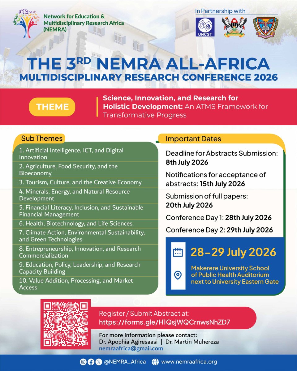 NEMRA_Africa's tweet photo. The 3rd NEMRA conference is on 28th-29th July, 2026. Follow the dates and participate. https://t.co/YHylDdWgHH