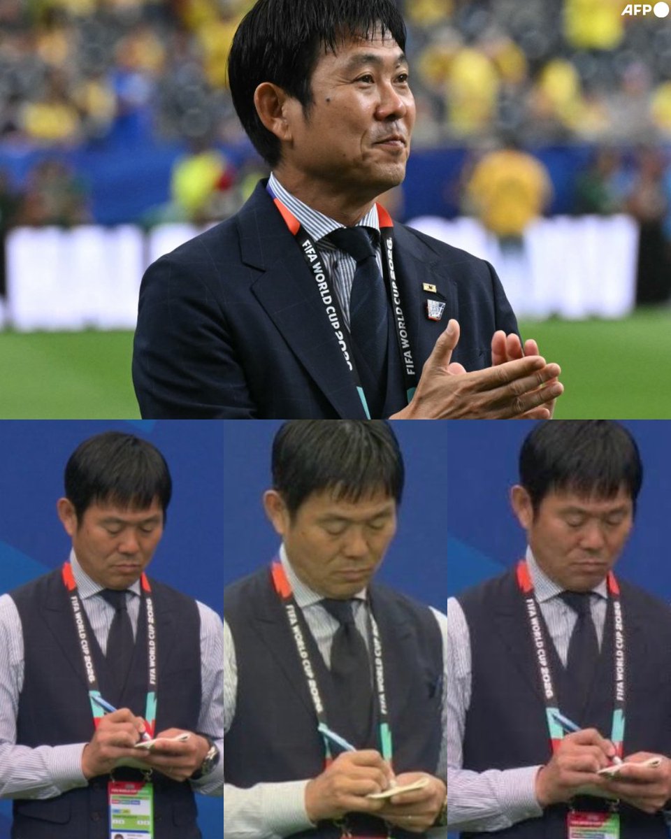 InvictosSomos's tweet photo. La despedida de Japón llegó. La Copa del Mundo extrañará su libreta, Moriyasu. GRACIAS POR LAS EMOCIONES.