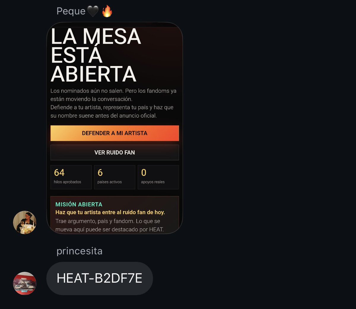 fannycabot02's tweet photo. Por favor, nominemos a Lucia para Los Heat go Todos #teamlu @luciadelapuerta
Code : HEAT-7DD909
https://t.co/LzTBTsu3Yk https://t.co/qpLTOCDCC1