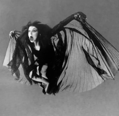 tuesdaywood's tweet photo. kate bush dressed as a bat, 1979 https://t.co/kNpqkbotd7