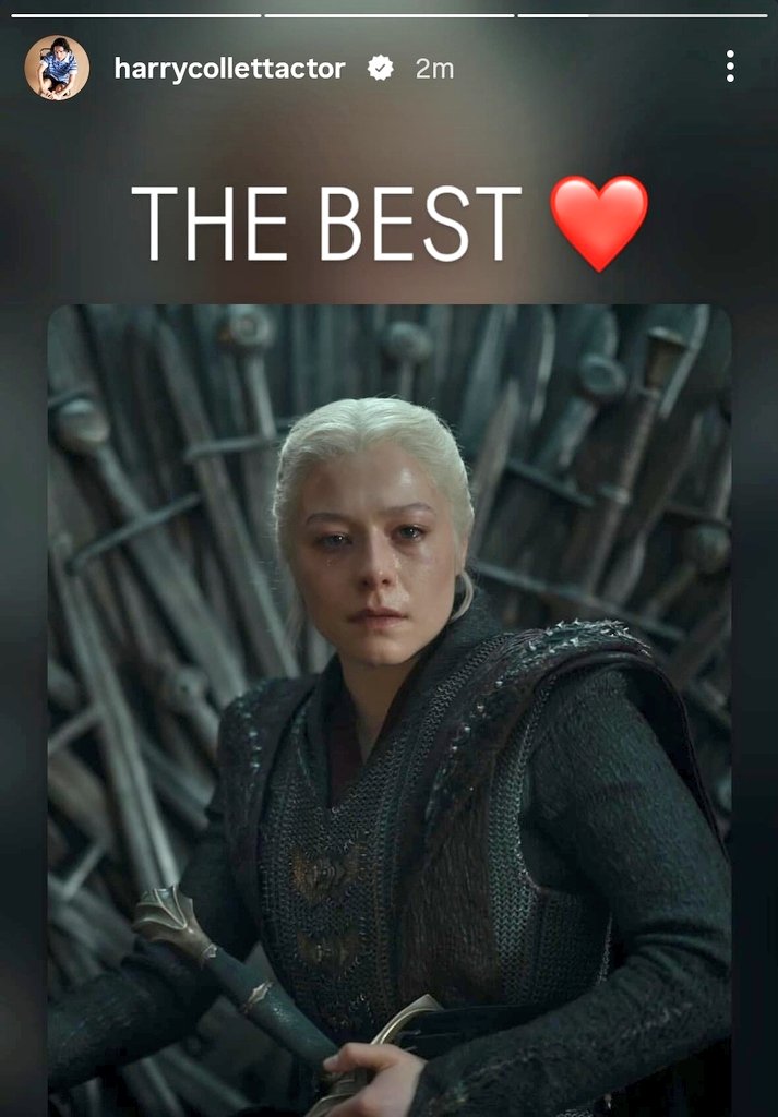 Mayham_H's tweet photo. NOT HARRY POSTING RHAENYRA ON THE THRONE ON HIS INSTAGRAM 😭😭 THAT'S HIS MOTHER FR 😭 https://t.co/c4SOLpV4KD