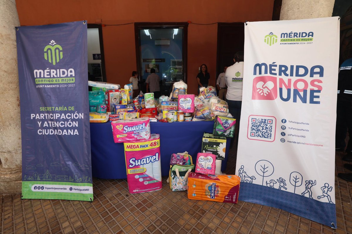 CeciliaPatronL's tweet photo. Dona y apoya a las familias afectadas en Venezuela. 🤝❤️

Entregamos el primer donativo en apoyo a las familias afectadas en Venezuela. Cada muestra de apoyo representa esperanza para quienes hoy enfrentan la adversidad.

📍 Centro de Acopio en el Módulo de Atención Ciudadana: Bajos del Palacio Municipal

Horario:
• Lunes y martes: 8:00 a.m. a 8:00 p.m.

#MéridaContigoEsMejor