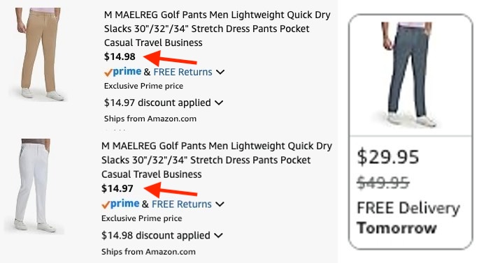 Pricerrors's tweet photo. GOLF PANTS FOR JUST $15 AT AMAZON 

Amazon has these stretch golf pants marked down with code "XF7EP7LC" 

Most golf pants in this style are still around $30 

Available in multiple colors and sizes

https://t.co/F2n7Hvf7Qe #ad https://t.co/90Uv5lrC6E