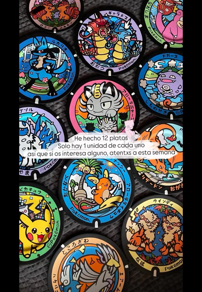 evydrac's tweet photo. Cada plato tiene por detrás las coordenadas exactas de dónde se encuentra ese Pokélid en el archipiélago japonés🕳️🇯🇵
Esta semana están a la venta por finnn. https://t.co/F7jJNgNJdl