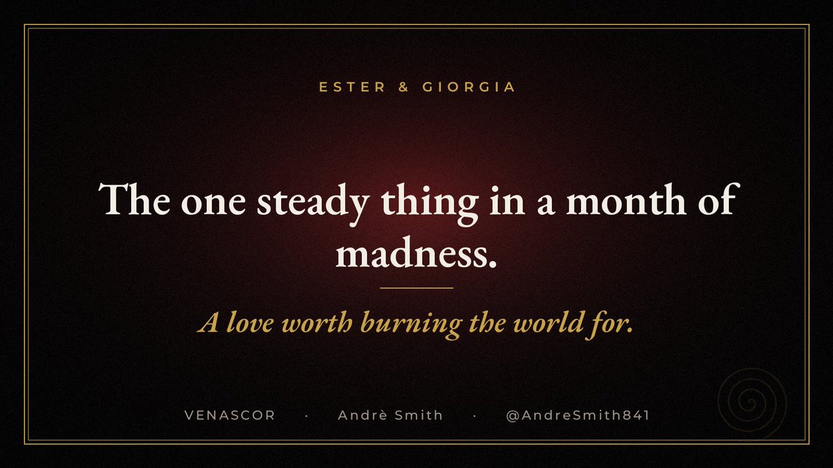 AndreSmith841's tweet photo. At the center of the conspiracy, the blood, and the running: a love story.
Ester and Giorgia — the one logical thing in a month of madness.
VENASCOR, out now 👇
#SapphicBooks #WLWBooks #MCMQuiereEstallidoSocial #Sinner #Thriller #MedicalThriller #BookTwitter https://t.co/GTkfdqsB2f
