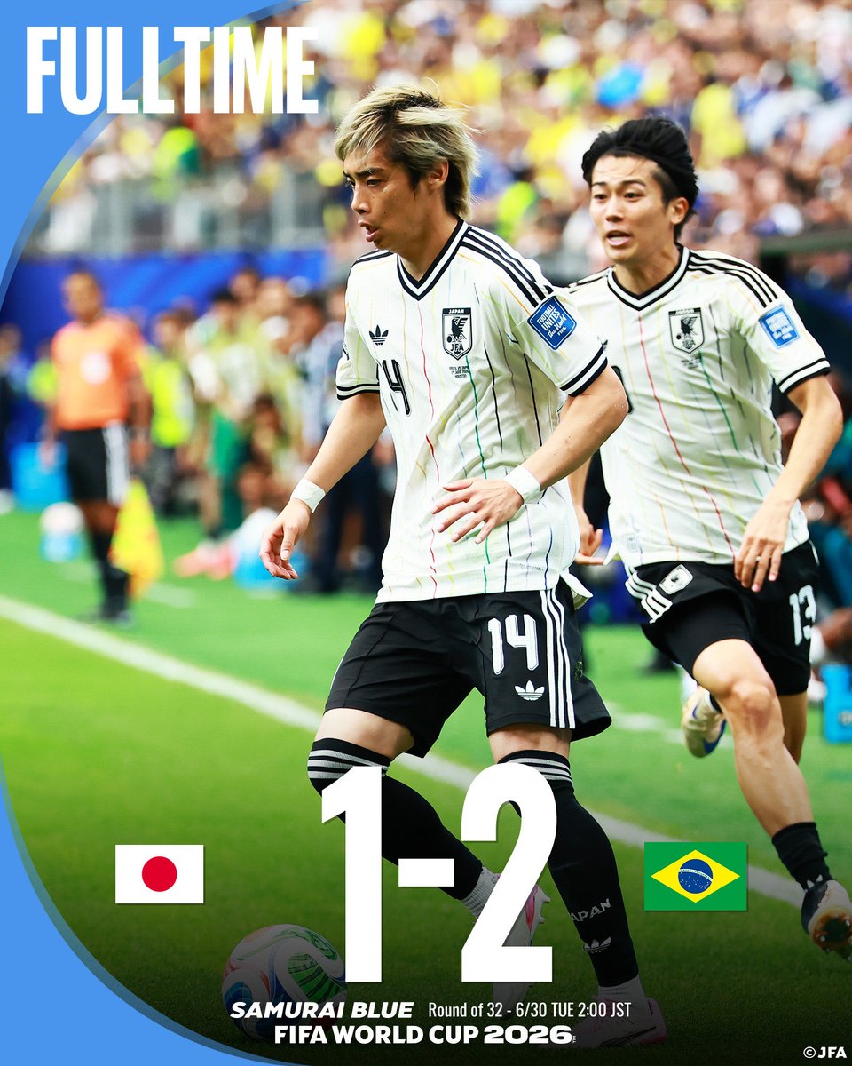 noaitsu33953's tweet photo. #SAMURAIBLUE    #サッカー日本代表⚽️

サムライブルー⚽️💙 ありがとう！！

ブラジルに1-2で負けたけど、接戦に持ち込めた時点でめっちゃ強かった。
4年後また世界を震撼させてください！！
本当にほんとうにお疲れ様でした🙇

📸サッカー日本代表 公式 さん
📸@433 さん https://t.co/ZIJxuHmVVU