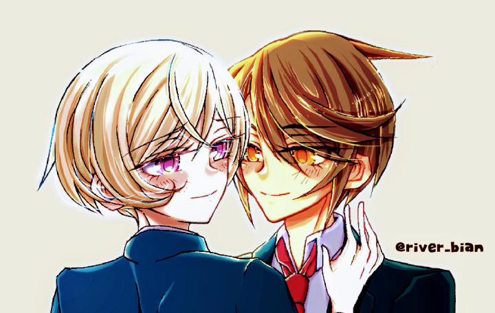 river_bian's tweet photo. 【香氷】 Head over heels in love with each other #HongIce

見つめるだけでアイスくんをトロけさせる香くんの絵なので / 香くんに見つめられてトロけてるアイスくんの絵なので配置に関しては許して🥲 https://t.co/nG1q8wUscJ