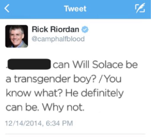 nicothespy's tweet photo. pride month is almost over so can we bring back trans (ftm) will solace and talk about why people are against it when this tweet exists https://t.co/LnmA1KH7mP