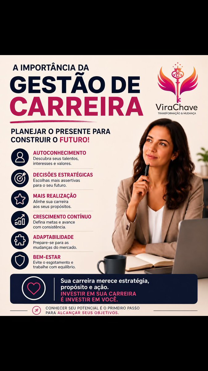 ViraChave8's tweet photo. Sua carreira está crescendo… ou apenas passando o tempo?

A gestão de carreira não é só para quem quer mudar de emprego. É para quem quer fazer escolhas conscientes, crescer com estratégia e construir uma trajetória com propósito. https://t.co/cSZRa5tGRU