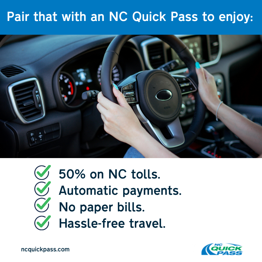 NC_QuickPass's tweet photo. Driving the Iβ485 #ExpressLanes? ππ¨
More predictable travel + up to 50% savings with #NCQuickPass.
β‘οΈ Plan ahead and check toll rates: https://t.co/g4DZdyPNFW
#I485 #TollSavings #CashlessTolling #DriveSmart #TravelSmart #DriveNC #TravelNC #NCDrivers #NCRoads #NorthCarolina https://t.co/npHqjadYo3